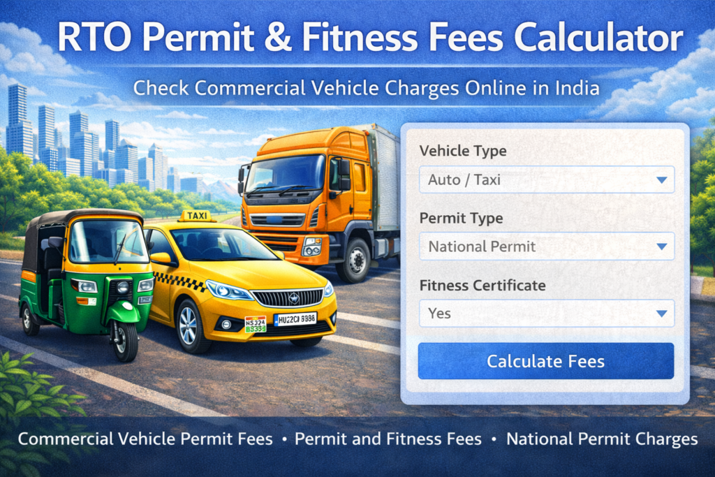 RTO Permit & Fitness Fees Calculator